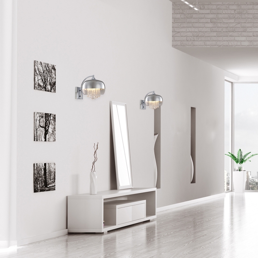 Iluminação de Parede de Cristal LUNA 1xE14/40W/230V