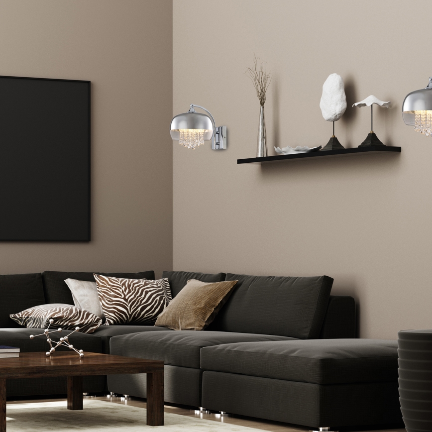 Iluminação de Parede de Cristal LUNA 1xE14/40W/230V