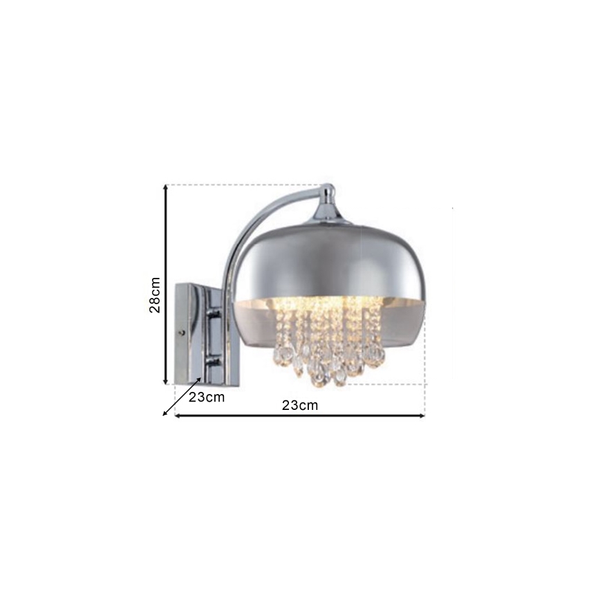 Iluminação de Parede de Cristal LUNA 1xE14/40W/230V