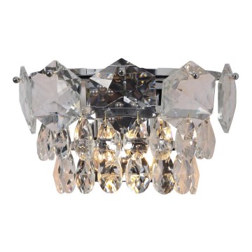 Iluminação de parede de cristal SELENA 2xE14/40W/230V cromado brilhante
