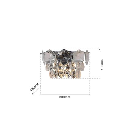 Iluminação de parede de cristal SELENA 2xE14/40W/230V cromado brilhante
