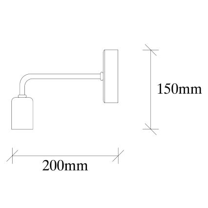 Iluminação de parede DENGE 1xE27/60W/230V