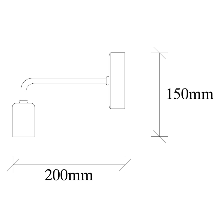 Iluminação de parede DENGE 1xE27/60W/230V