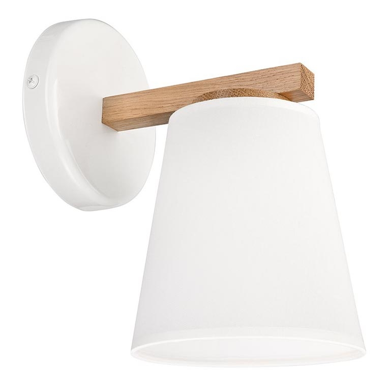 Iluminação de parede ELLIE 1xE27/15W/230V branco/carvalho