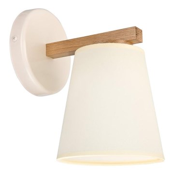 Iluminação de parede ELLIE 1xE27/15W/230V creme/carvalho
