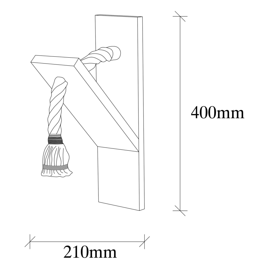 Iluminação de parede EREBOS 1xE27/40W/230V