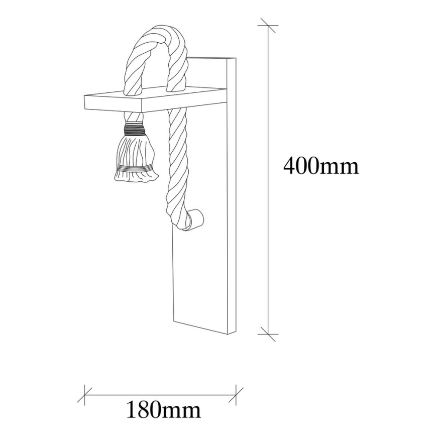 Iluminação de parede EREBOS 1xE27/40W/230V