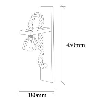 Iluminação de parede EREBOS 1xE27/40W/230V