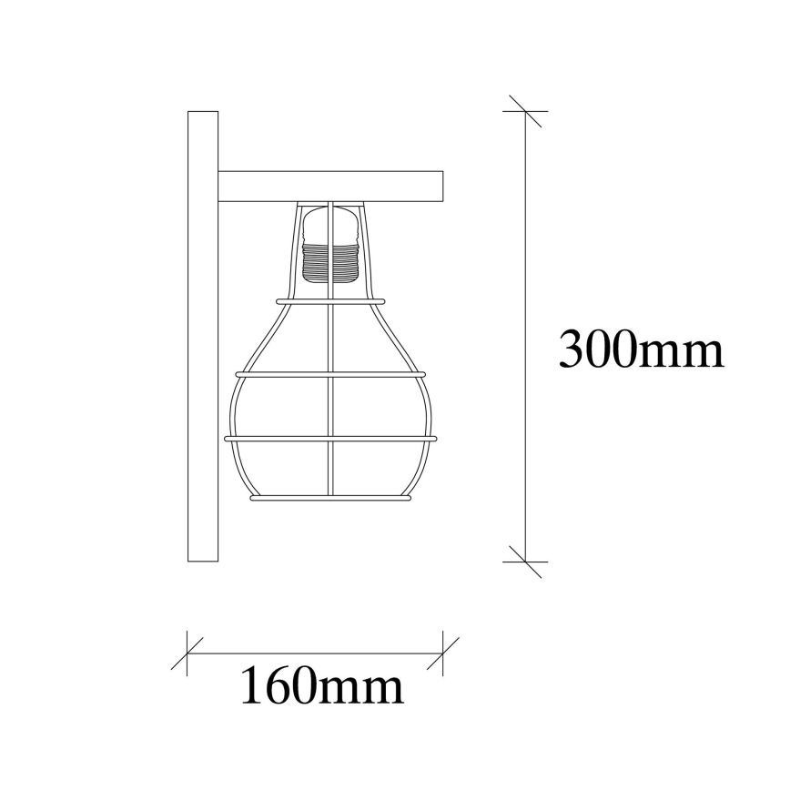 Iluminação de parede EREBOS 1xE27/40W/230V