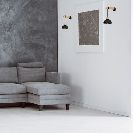 Iluminação de parede ERIK 1xE27/60W/230V bege/preta
