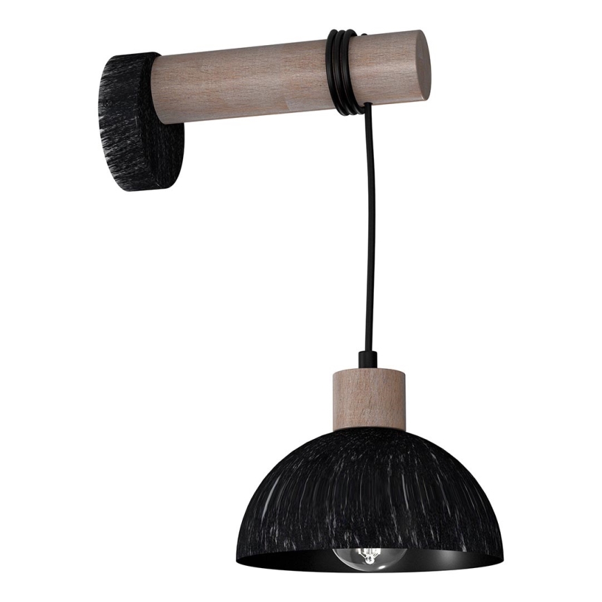 Iluminação de parede ERIK 1xE27/60W/230V castanha/preta