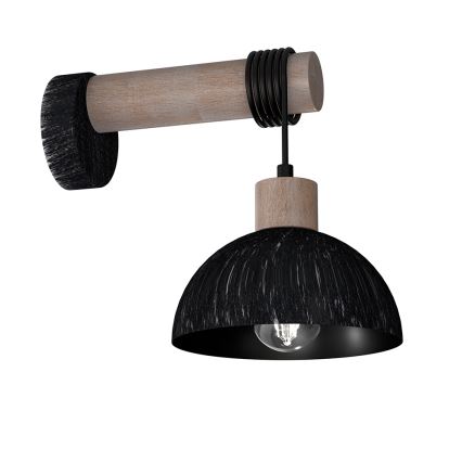 Iluminação de parede ERIK 1xE27/60W/230V castanha/preta