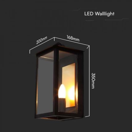Iluminação de parede exterior 1xE14/30W/230V IP65