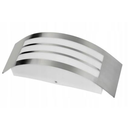 Iluminação de parede exterior 1xE27/14W/230V IP44 cromado mate