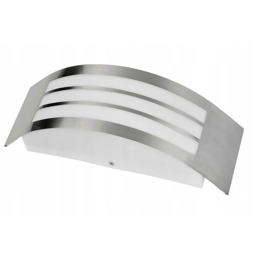 Iluminação de parede exterior 1xE27/14W/230V IP44 cromado mate