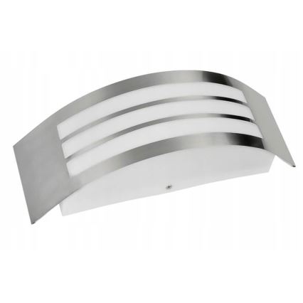Iluminação de parede exterior 1xE27/14W/230V IP44 cromado mate