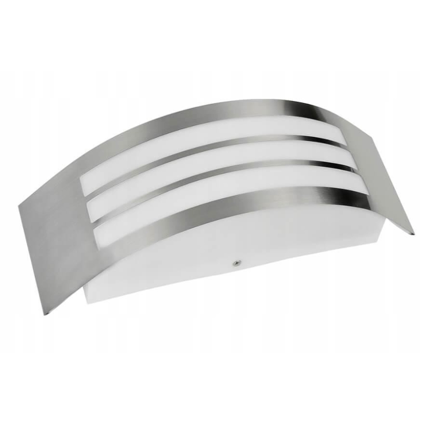 Iluminação de parede exterior 1xE27/14W/230V IP44 cromado mate