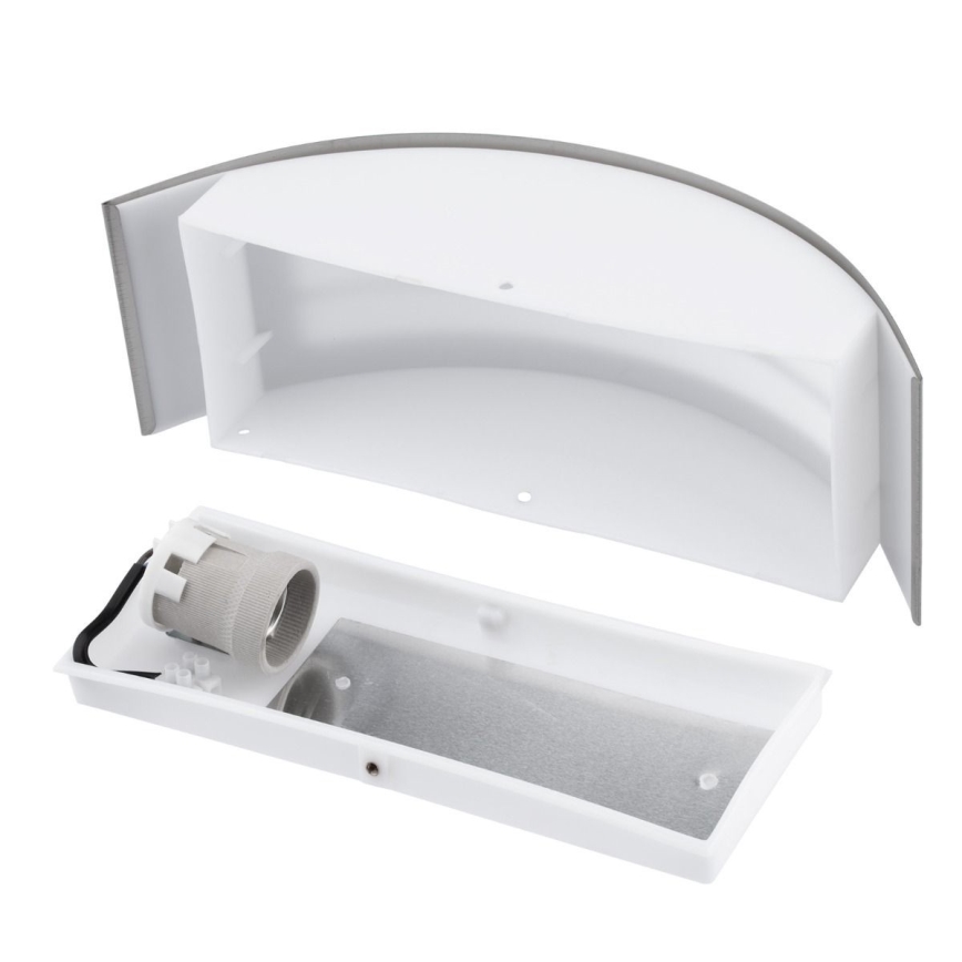 Iluminação de parede exterior 1xE27/14W/230V IP44 cromado mate