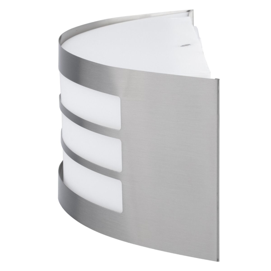 Iluminação de parede exterior 1xE27/14W/230V IP44 cromado mate