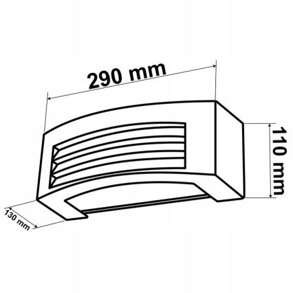 Iluminação de parede exterior 1xE27/14W/230V IP54 cinzento