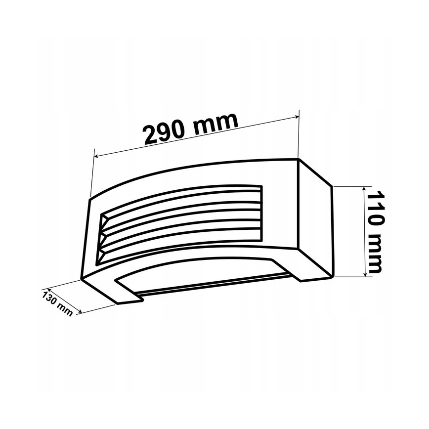 Iluminação de parede exterior 1xE27/14W/230V IP54 cinzento