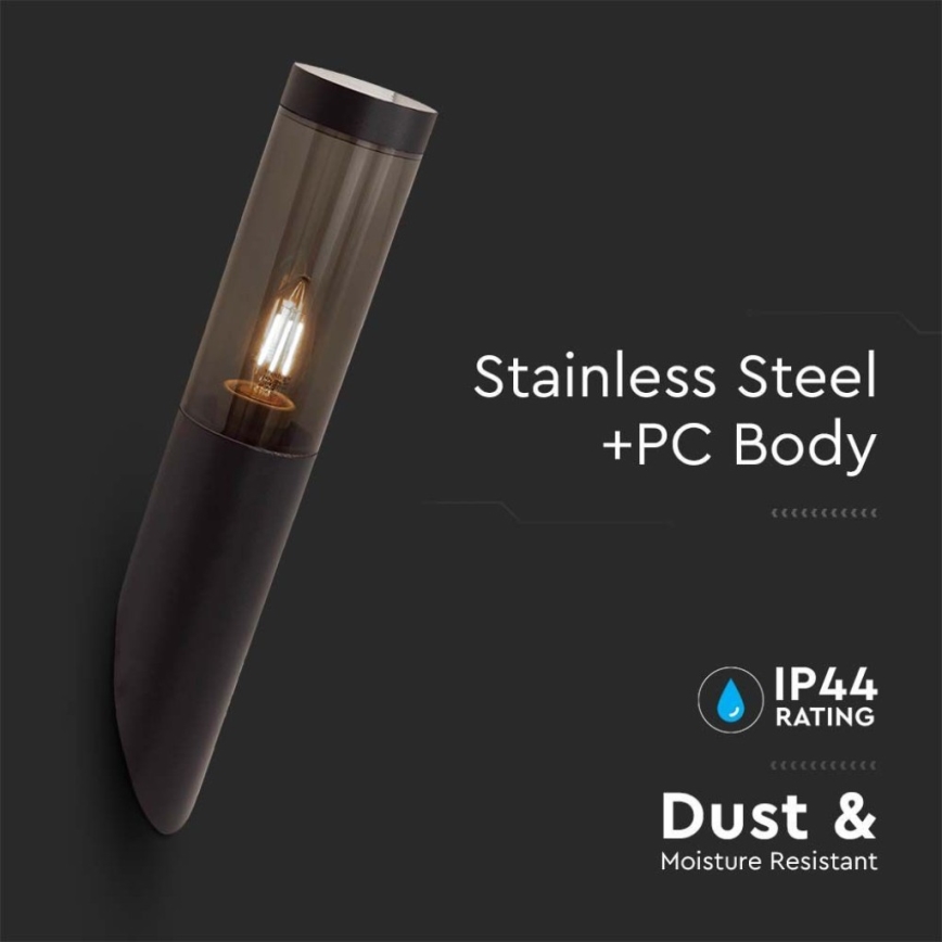 Iluminação de parede exterior 1xE27/18W/230V IP44