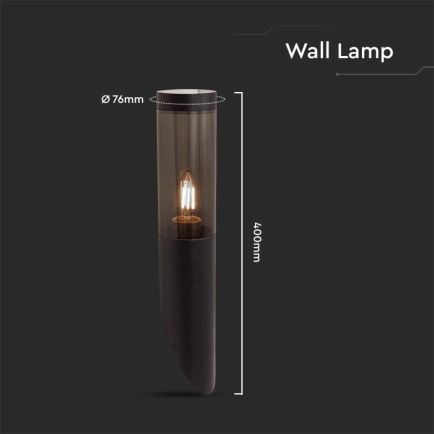 Iluminação de parede exterior 1xE27/18W/230V IP44