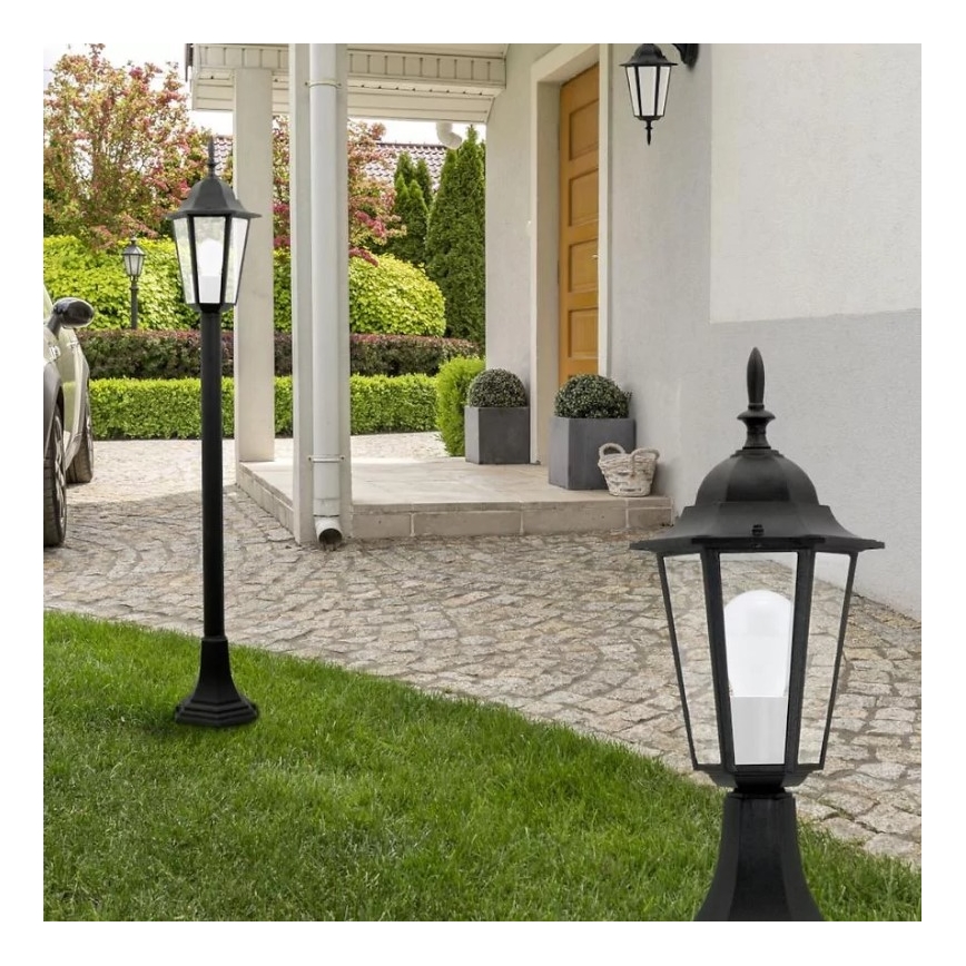 Iluminação de parede exterior 1xE27/20W/230V IP43 preto