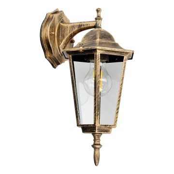 Iluminação de parede exterior 1xE27/60W/230V IP44 dourada