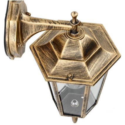 Iluminação de parede exterior 1xE27/60W/230V IP44 dourada
