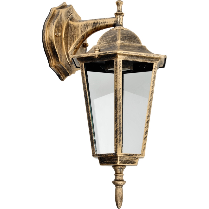 Iluminação de parede exterior 1xE27/60W/230V IP44 dourada