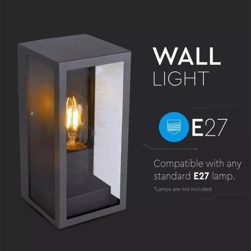 Iluminação de parede exterior 1xE27/60W/230V IP44
