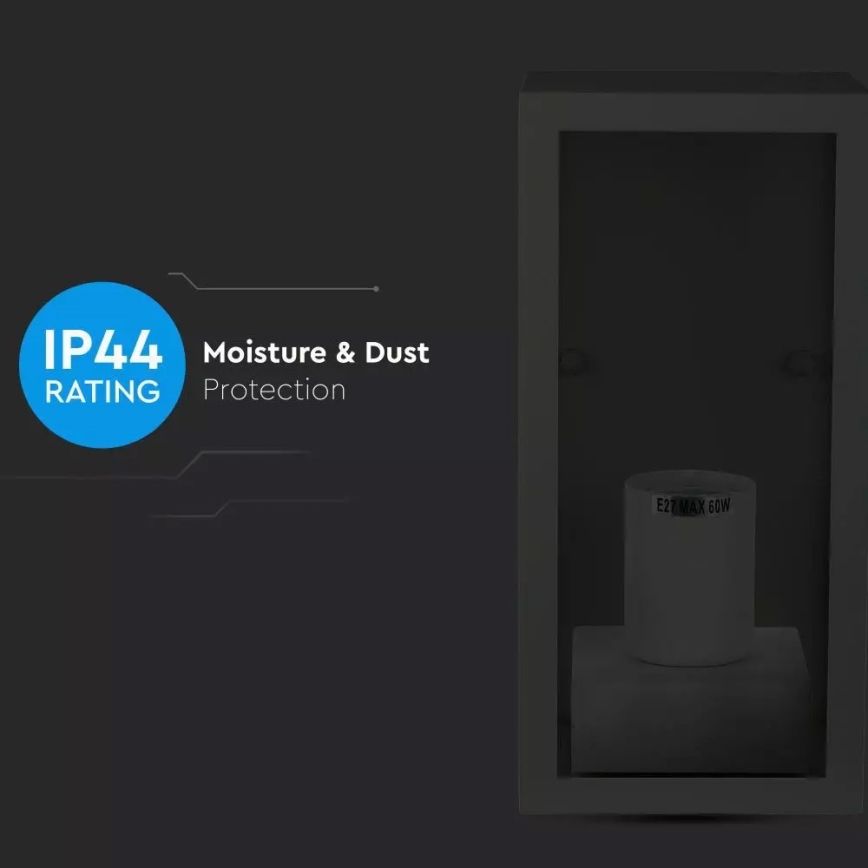 Iluminação de parede exterior 1xE27/60W/230V IP44