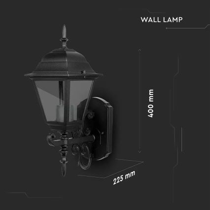 Iluminação de parede exterior 1xE27/60W/230V IP44