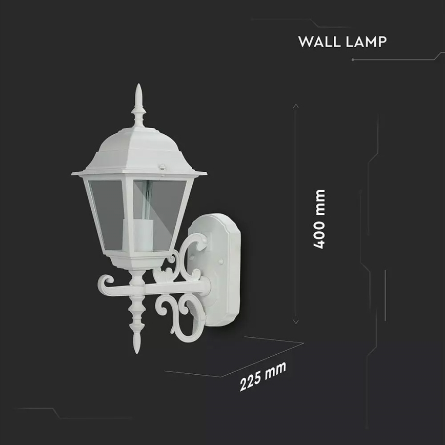 Iluminação de parede exterior 1xE27/60W/230V IP44