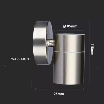 Iluminação de parede exterior 1xGU10/35W/230V IP44