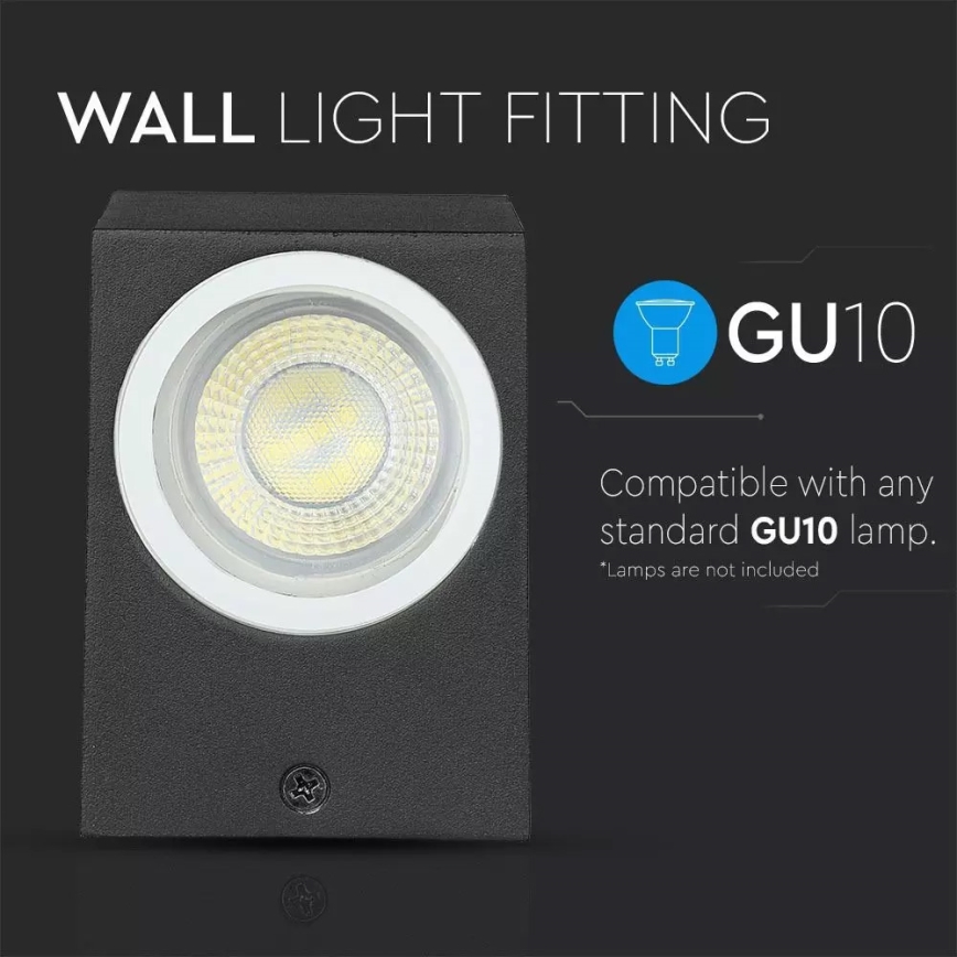 Iluminação de parede exterior 1xGU10/35W/230V IP44