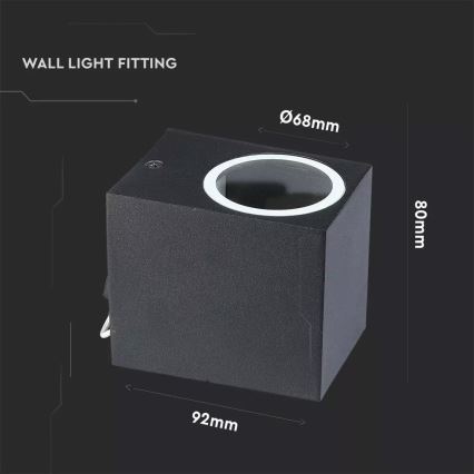Iluminação de parede exterior 1xGU10/35W/230V IP44