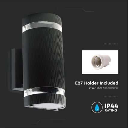 Iluminação de parede exterior 2xE27/60W/230V IP44