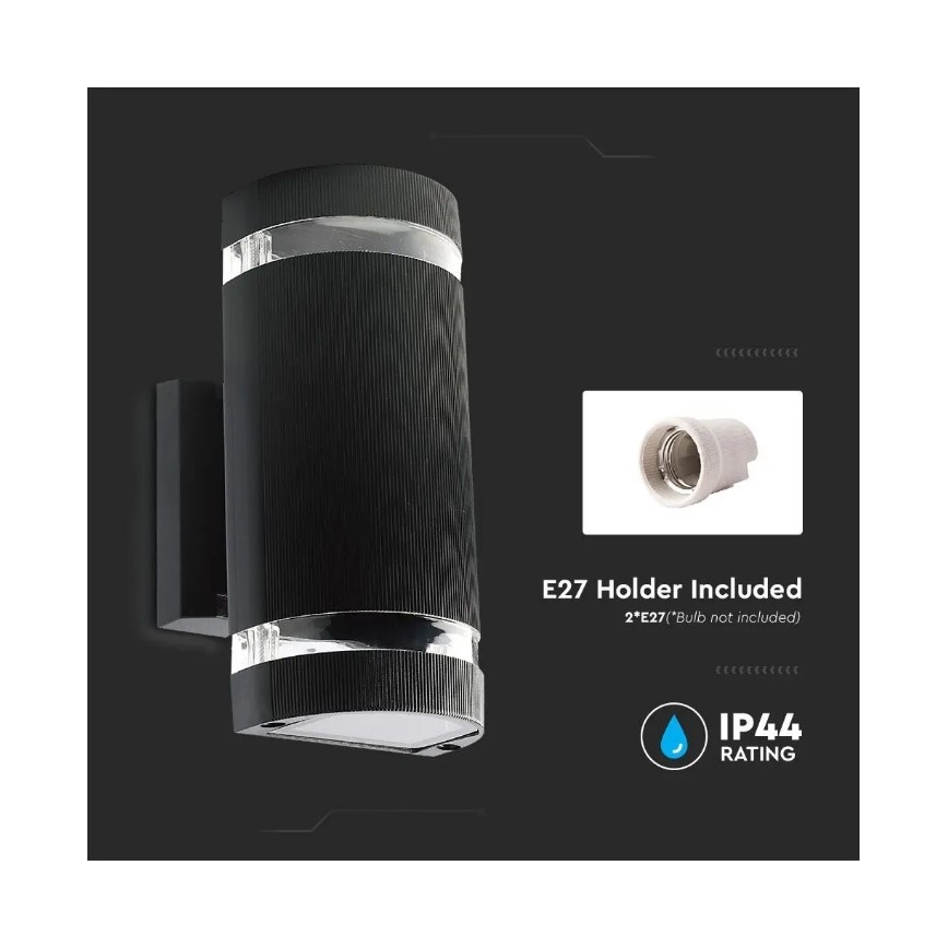 Iluminação de parede exterior 2xE27/60W/230V IP44
