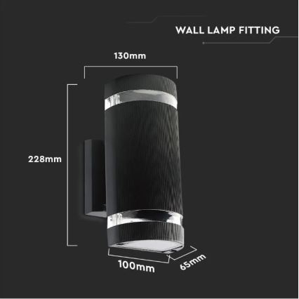 Iluminação de parede exterior 2xE27/60W/230V IP44