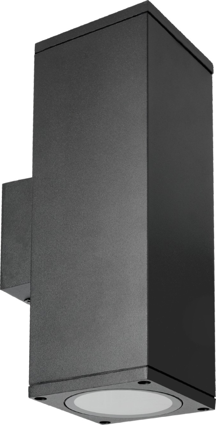 Iluminação de parede exterior 2xGU10/35W/230V IP54 angular preto