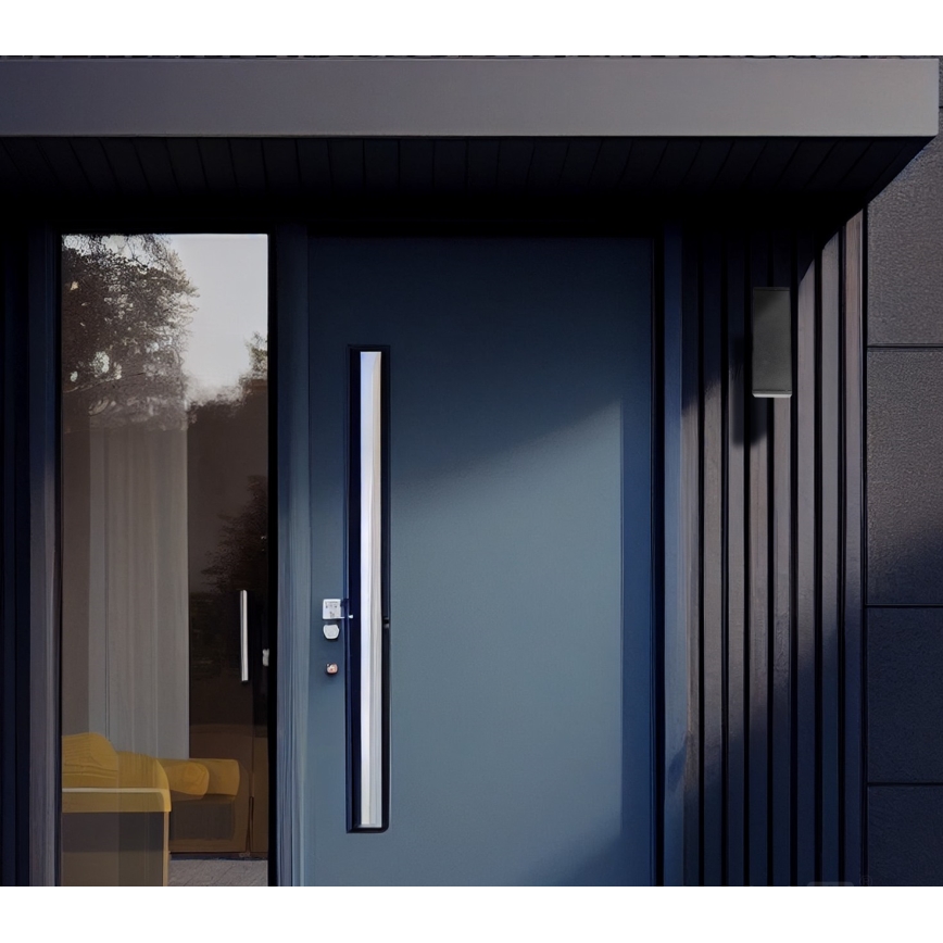 Iluminação de parede exterior 2xGU10/35W/230V IP54 angular preto