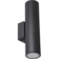 Iluminação de parede exterior 2xGU10/35W/230V IP54 redondo preto