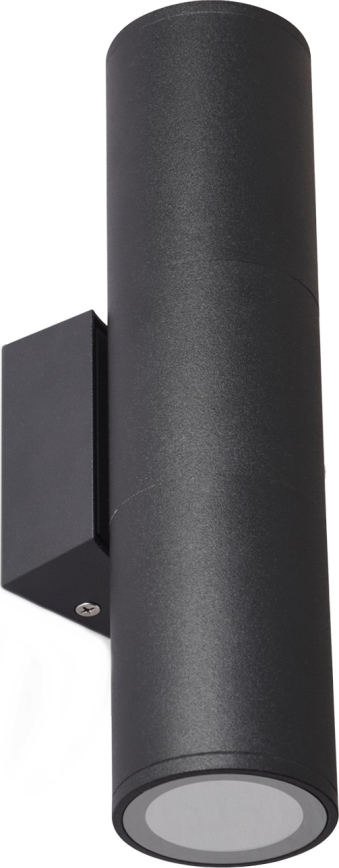 Iluminação de parede exterior 2xGU10/35W/230V IP54 redondo preto