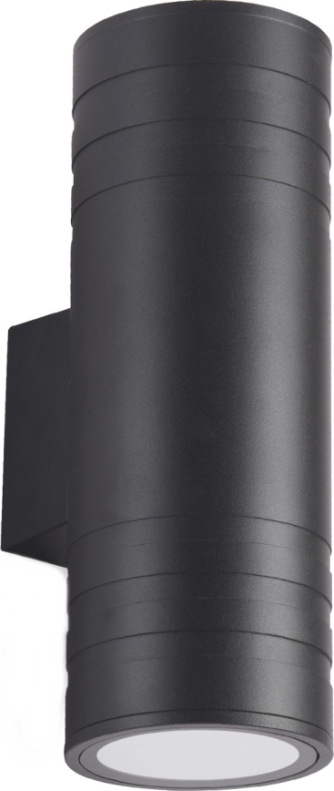 Iluminação de parede exterior 2xGU10/35W/230V IP54 redondo preto