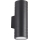Iluminação de parede exterior 2xGU10/35W/230V IP54 redondo preto
