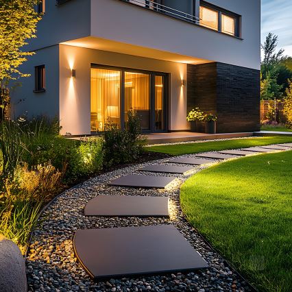 Iluminação de parede exterior 2xGU10/35W/230V IP54 redondo preto