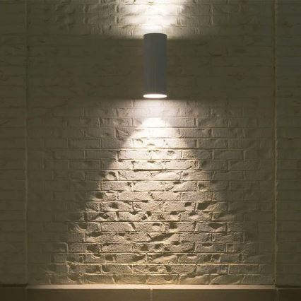 Iluminação de parede exterior 2xGU10/40W/230V IP54 branco
