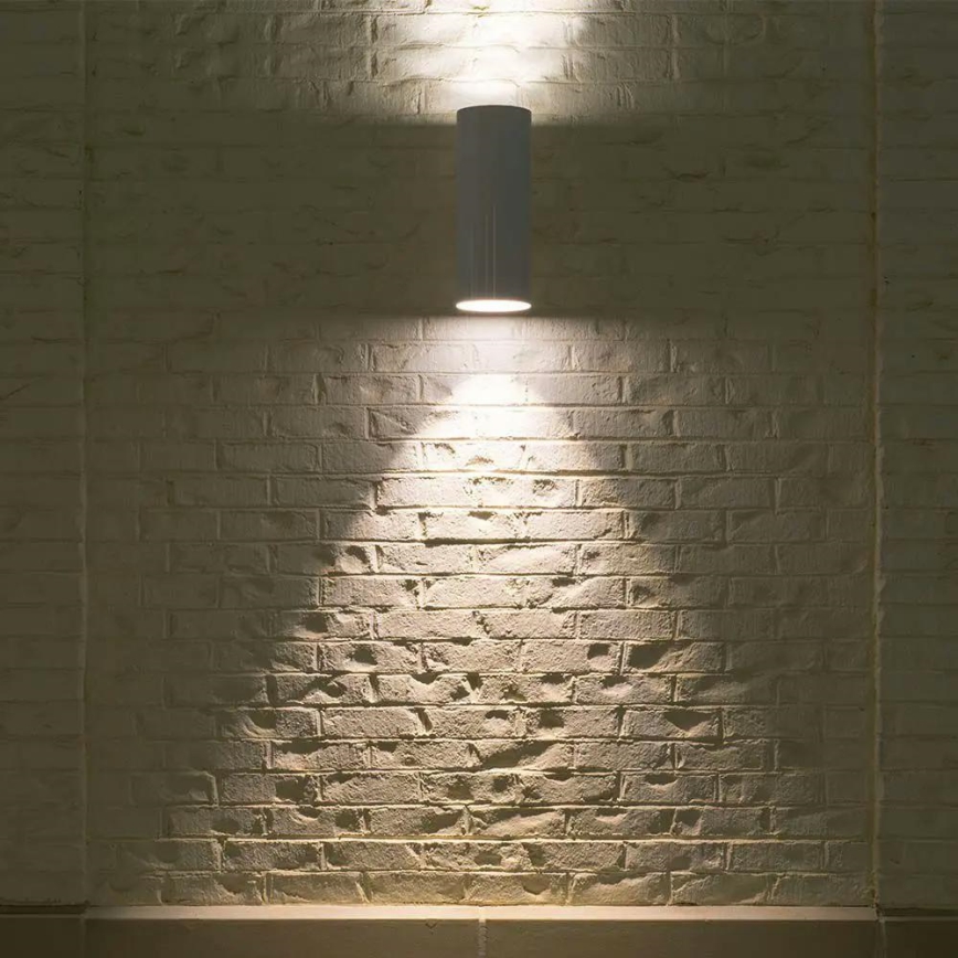 Iluminação de parede exterior 2xGU10/40W/230V IP54 branco